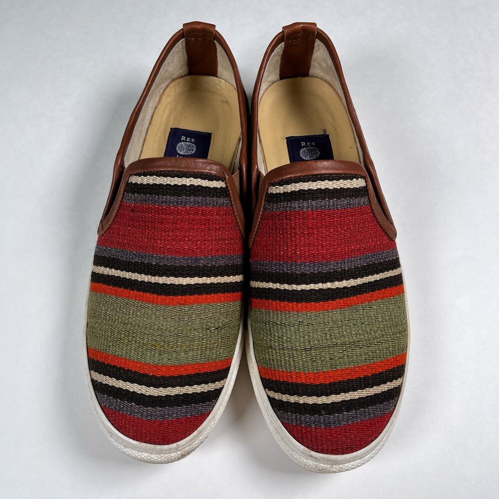 Res Ipsa Size 8 Handwoven Striped‎ Sneakers Unique Casual Slip On